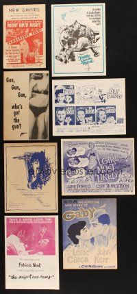 1p065 LOT OF 8 FOLDED & UNFOLDED HERALDS '47 - '69 Girl Most LIkely, Warning Shot & more!