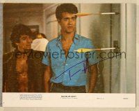 1r0223 BACHELOR PARTY signed color 11x14 still #4 '84 by Tom Hanks, who's looking at arrows in wall!