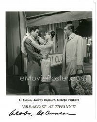 1r0791 AL AVALON signed 8x10 REPRO still '80s cool c/u with Audrey Hepburn in Breakfast at Tiffany's