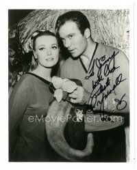 1r0879 CELESTE YARNALL signed 8x10 REPRO still '80s great c/u with William Shatner in Star Trek!
