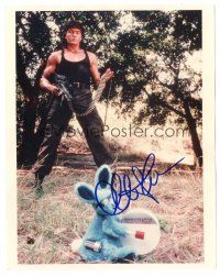 1r0883 CHARLIE SHEEN signed color 8x10 REPRO still '00s in wacky scene form Hot Shots Part Deux!