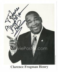 1r0741 CLARENCE FROGMAN HENRY signed 8x10 music publicity still '80s great portrait of the singer!