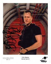 1r0890 CORIN NEMEC signed color 8x10 REPRO still '00s as Jonas Quinn in TV's Stargate SG-1!