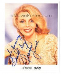1r0904 DEANNA LUND signed color 8x10 REPRO still '00s wonderful close up portrait of the sexy star!