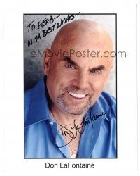 1r0746 DON LAFONTAINE signed color 8x10 publicity still '00s portrait of the famous voice actor!