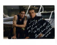 1r0925 EDWARD JAMES OLMOS signed color 8x10 REPRO still '09 w/ real son from Battlestar Galactica!