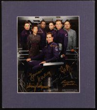 1r0060 ENTERPRISE signed color 12x13.75 REPRO still '01 by SIX of the top cast, but no Bakula!