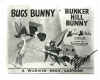 1r0946 FRIZ FRELENG signed 8x10 REPRO still '80s great Bugs Bunny & Yosemite Sam cartoon image!