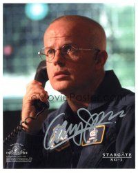 1r0953 GARY JONES signed color 8x10 REPRO still '00s cool close up portrait from Stargate SG-1!