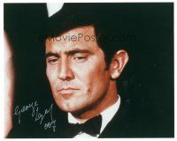 1r0960 GEORGE LAZENBY signed color 8x10 REPRO still '80s as 007 from On Her Majesty's Secret Service