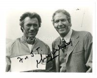 1r0974 GREGORY WALCOTT signed 8x10 REPRO still '80s great smiling portrait with Clint Eastwood!