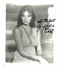 1r0993 JACQUELINE BISSET signed 8x10 REPRO still '90s c/u of the gorgeous English star on stairs!