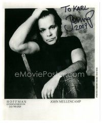 1r0757 JOHN MELLENCAMP signed 8x9.75 music publicity still '09 great portrait of the rock singer!