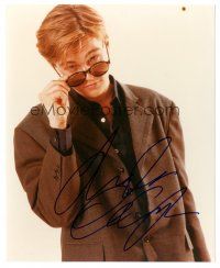 1r1083 LEONARDO DICAPRIO signed color 8x10 REPRO still '90s great close up in suit & sunglasses!