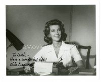 1r1089 LOIS MAXWELL signed 8x10 REPRO still '80s great portrait in uniform as Miss Moneypenny!