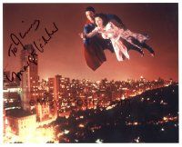 1r1103 MARGOT KIDDER signed color 8x10 REPRO still '80s flying with Christopher Reeves in Superman!