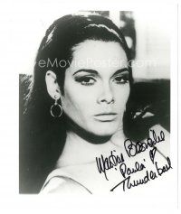 1r1111 MARTINE BESWICK signed 8x10 REPRO still '90s sexy Thunderball Bond girl close portrait!