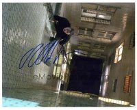 1r1124 MATT DAMON signed color 8x10 REPRO still '00s climbing building from Bourne Identity!