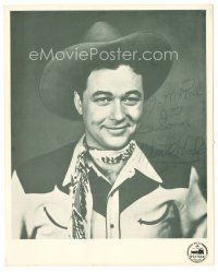 1r0767 MONTE HALE signed 8x10 publicity still '80s head & shoulders portrait of the cowboy star!