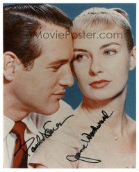 1r1166 PAUL NEWMAN/JOANNE WOODWARD signed color 8x9.75 REPRO still '80s legendary husband & wife!
