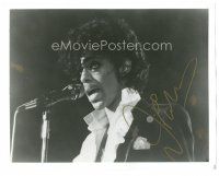 1r1186 PRINCE signed 8x10 REPRO still '90s head & shoulders close up singing into microphone!