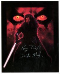 1r1193 RAY PARK signed color 8x10 REPRO still '00s cool image as Darth Maul from Star Wars Episode I