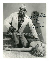 1r1209 ROBERT CLARKE signed 8x10 REPRO still '90s in monster makeup kneeling over Patricia Manning!