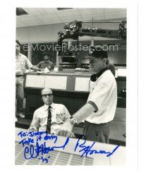 1r1223 RON HOWARD/CLINT HOWARD signed 8x10 REPRO still '90s brothers working together on the set!