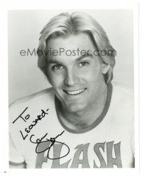1r1232 SAM J. JONES signed 8x10 REPRO still '80s cool close up portrait wearing Flash Gordon shirt!