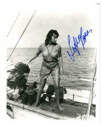 1r1247 SOPHIA LOREN signed 8x10 REPRO still '90s classic scene in wet shirt from Boy on a Dolphin!