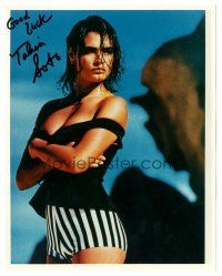 1r1275 TALISA SOTO signed color 8x10 REPRO still '00s sexy c/u portrait in black and white swimsuit!