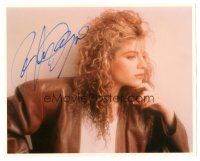 1r1277 TAYLOR DAYNE signed color 8x10 REPRO still '90s cool c/u profile portrait in leather jacket!