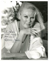 1r1300 VERONICA CARLSON signed 8x10 REPRO still'90s close up head and shoulders portrait of the star