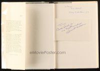 1r0271 HARRIET HILLIARD hardcover book + signed index card '73 Ozzie Nelson's autobiography!
