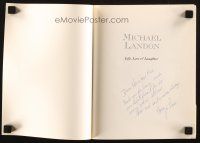 1r0308 MICHAEL LANDON: LIFE LOVE AND LAUGHTER signed softcover book '91 by Harry & Pamela Flynn!