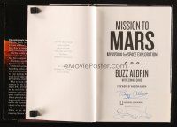 1r0290 MISSION TO MARS signed hardcover book '13 by authors Buzz Aldrin & David Leonard, NASA!
