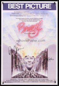 1r0047 BRAZIL signed 27x40 REPRO poster '85 by Jonathan Pryce, Bob Hoskins, Ian Holm & 1 more!