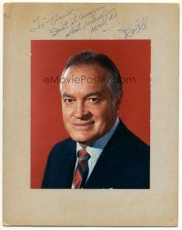 1r0378 BOB HOPE signed 11x14 display '70s great portrait of the comedy star with cool inscription!