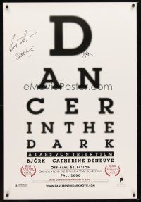 1r0011 DANCER IN THE DARK signed teaser DS 1sh '00 by Bjork, Catherine Deneuve AND Lars von Trier!