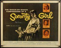 1r0034 SORORITY GIRL signed 1/2sh '57 by Roger Corman, the shock by shock confessions of a bad girl!