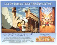 1r0130 AMERICAN TAIL: FIEVEL GOES WEST signed LC '91 by animators Phil Nibbelink & Simon Wells!