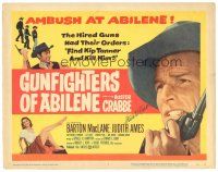 1r0127 GUNFIGHTERS OF ABILENE signed TC '59 by Buster Crabbe, who was hunted by hired guns!