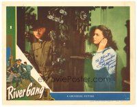 1r0182 RIVER GANG signed LC '45 by Gloria Jean, who's talking on phone as John Qualen eavesdrops!