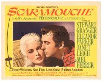 1r0183 SCARAMOUCHE signed LC #6 '52 by Janet Leigh, who's in romantic close up with Stewart Granger!