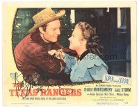 1r0202 TEXAS RANGERS signed LC '51 by George Montgomery, who's close up with pretty Gale Storm!