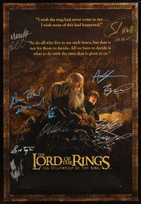1r0045 LORD OF THE RINGS: THE FELLOWSHIP OF THE RING signed commercial poster '01 by 18 people!!