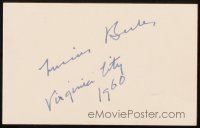 1r0420 LUCIUS BEEBE signed 4x6 index card '60 can be framed & displayed with a repro still!