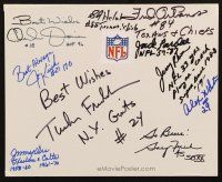 1r0452 NFL GREATS & HALL-OF-FAMERS signed 8x10 board '90s by TEN professional football players!