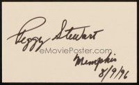 1r0433 PEGGY STEWART signed 3x5 index card '96 can be framed & displayed with a repro still!