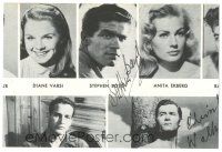 1r0439 STEPHEN BOYD signed cut book page '50s on a montage of images inlcuding Clint Walker!